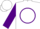 Silk - White, purple circle, purple sleeves, white cap