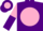 Silk - Purple, pink disc, purple 'mgs', pink and purple halved sleeves