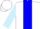 Silk - White, blue stripe, light blue sleeves, white cap