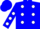 Silk - Blue, white spots and 'h'