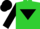 Silk - Lime green, black inverted triangle, black sleeves, black cap
