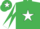 Silk - Emerald green, white star, White sleeves, Emerald Green diabolo, Emerald Green cap, white star