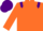 Silk - Fluorescent orange, purple epaulets, purple cap