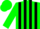 Silk - Green, black box, black stripes, green cap