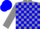 Silk - grey and blue blocks, blue cap
