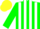 Silk - Green and white stripes, green sleeves, yellow cap