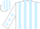 Silk - White and Light Blue stripes, White sleeves, Light Blue stars, striped cap