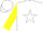 Silk - White, yellow star and maple leaf, white star and maple leaf on yellow sleeves, yellow and white cap