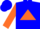 Silk - Blue, Orange Triangle On Sleeves, Blue Cap