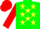 Silk - Green body, yellow stars, red arms, red cap