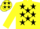Silk - Yellow body, black stars, yellow arms, yellow cap, black stars