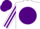 Silk - White body, purple disc, white arms, purple striped, purple cap