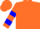 Silk - Orange, blue 'b-c', blue bars on sleeves, orange cap