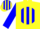 Silk - Yellow, yellow 'ec' on blue disc, yellow stripes on blue sleeves