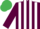 Silk - Maroon and White stripes, Emerald Green cap