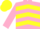 Silk - Pink & yellow chevrons, yellow cap