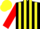 Silk - Black, red and yellow emblem, yellow stripes on red sleeves, red and yellow cap