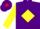 Silk - Purple, red & yellow diamond on back, red & yellow diamond sleeves
