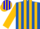 Silk - Royal blue, gold stripes on sleeves, blue and gold striped cap