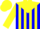Silk - Blue, Yellow Yoke, Yellow Stripes On Sleeves, Blue And Yellow striped  Cap