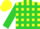 Silk - Yellow, lime blocks, lime stripes on sleeves, yellow cap