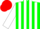 Silk - Green, white stripes on sleeves, red cap