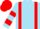 Silk - Sky blue, red braces, red bars on sleeves, red cap