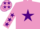 Silk - Mauve, Purple star, Mauve sleeves, Purple stars and stars on cap