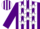 Silk - Purple, white stripes, white stars on purple sleeves, purple and striped cap