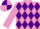 Silk - Mauve and Purple diamonds, quartered cap