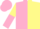 Silk - Pink and Primrose (halved), sleeves reversed, Pink cap