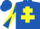Silk - Royal Blue, Yellow Cross Of Lorraine, Diabolo On Sleeves, Royal Blue cap