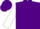 Silk - Purple, white j, lightning bolt and z, purple lightning bolt on white sleeves, purple cap