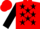Silk - Red, black 'h' and stars, black star on sleeves, red cap