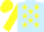 Silk - Light blue, yellow stars, yellow sleeves, yellow cap