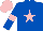 Silk - Royal Blue, Pink star, armlets and cap
