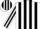 Silk - White with two black stripes and black trim