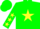 Silk - Green, Yellow Star, Green And Yellow Stars Sleeves, Green And Yellow Star Cap