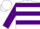 Silk - White, purple hoops, white and purple half slvs