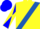 Silk - Yellow, royal blue sash, blue and yellow diagonal quartered sleeves, yellow and blue cap