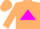 Silk - beige, magenta triangle