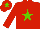 Silk - Red, Light Green star and star on cap