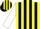 Silk - Yellow and black stripes, white slvs