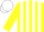 Silk - Yellow and White stripes, White cap