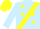 Silk - Light blue, yellow sash, yellow spots on light blue sleeves, yellow cap