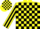 Silk - Yellow and Black check, striped sleeves