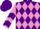 Silk - Purple, mauve diamonds, mauve sleeves, purple chevrons