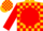 Silk - Gold, gold 'hh 'on red disc, red blocks on sleeves
