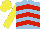 Silk - Light Blue, Red chevrons, Yellow sleeves and cap