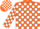 Silk - orange and white blocks